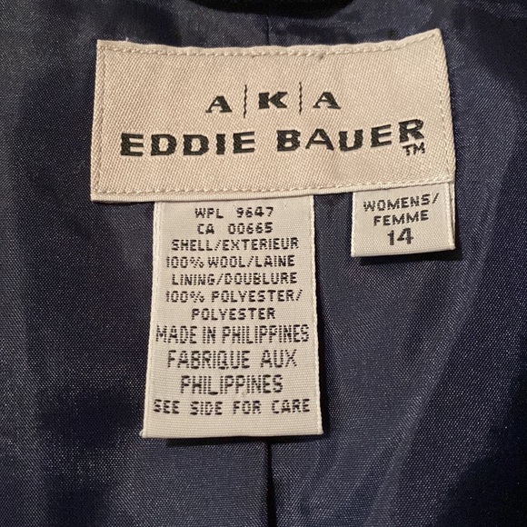 Eddie Bauer Wool Suit Blazer Navy - Picture 2 of 5